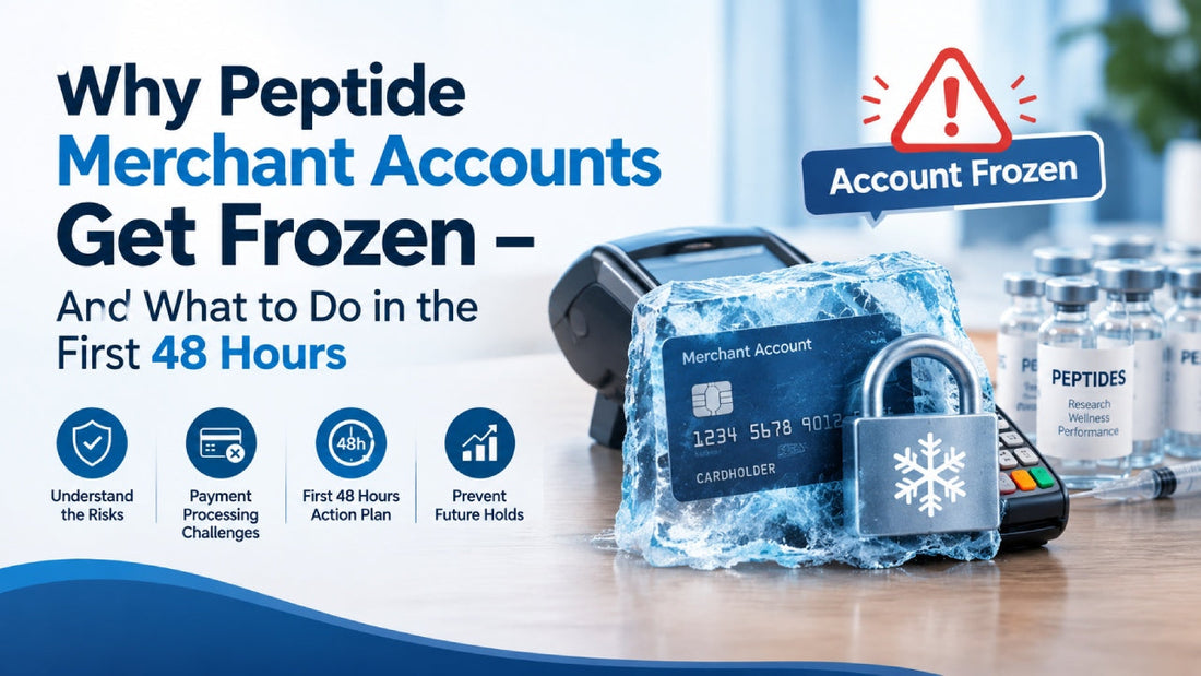 Why Peptide Merchant Accounts Get Frozen - And What to Do in the First 48 Hours