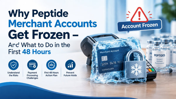 Why Peptide Merchant Accounts Get Frozen - And What to Do in the First 48 Hours
