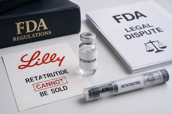 Lilly Says Retatrutide Can’t Be Sold. It’s Also Fighting FDA Over What Retatrutide Is.